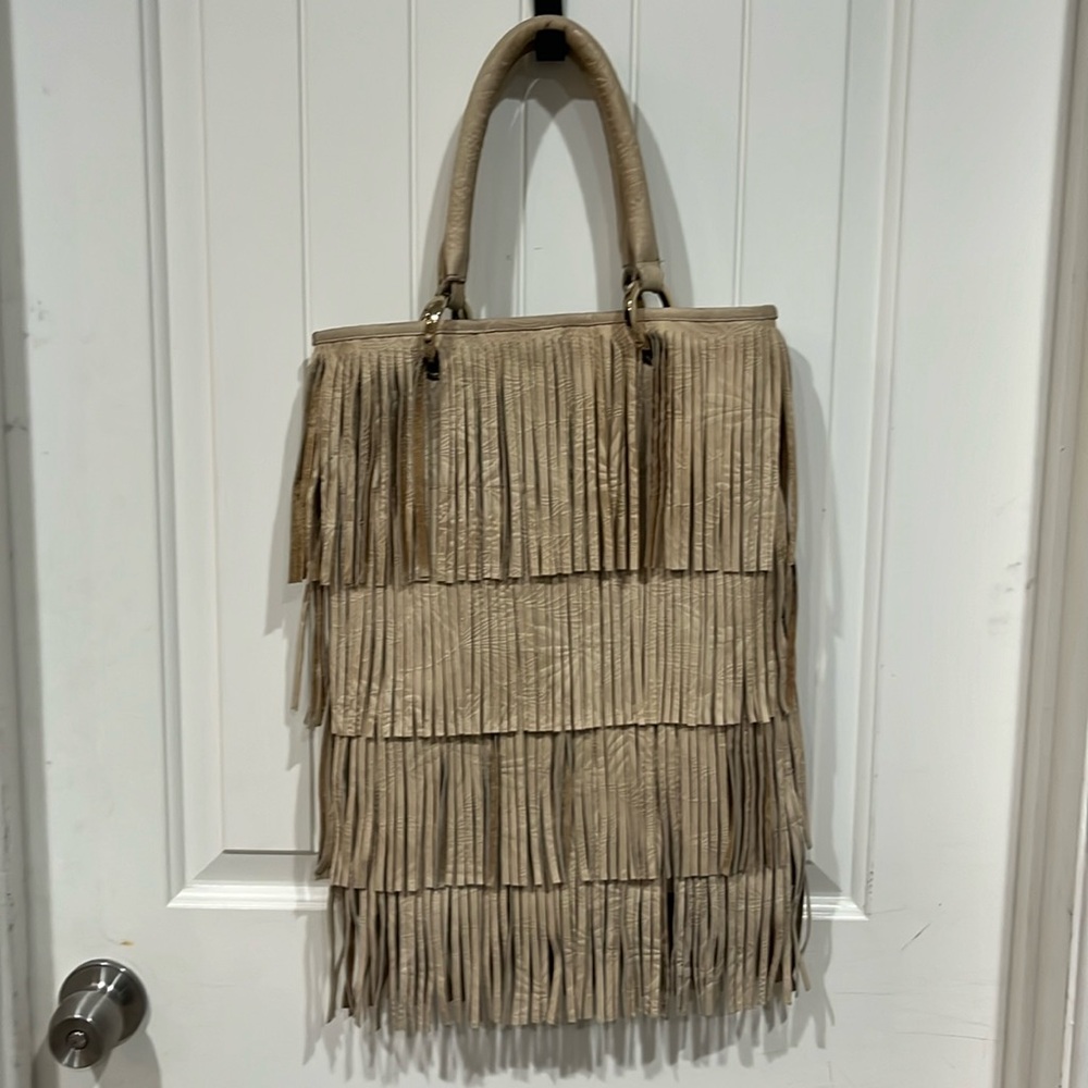 NWOT Posse leather fringe bag